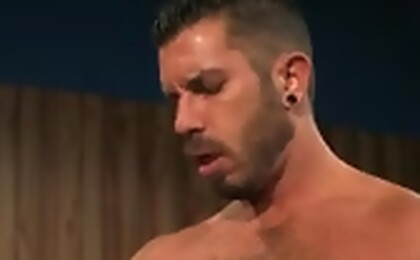 Damien pulls Trent\'s shorts down & sucks his joystick