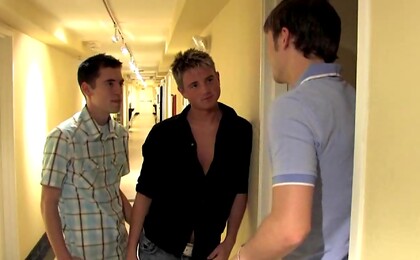 Hand tied twink getting his butt filled by a dick