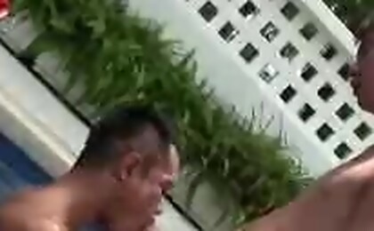 Asian boys fucking outdoors