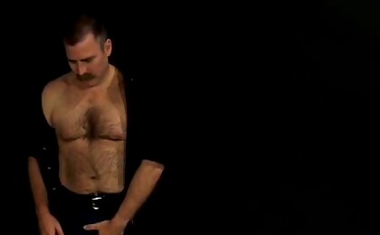 David Teal plays with his cock