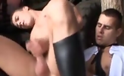 Rider Andrew rides dressage student Nick hard until they cum