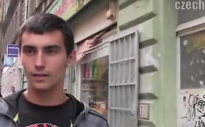 Czech hunter 60. Hot twink sucking off cock.