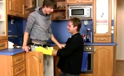 This plumber is getting nailed