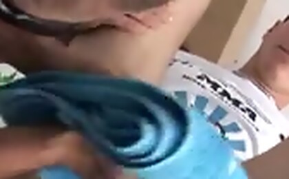 huge cocked guy shaves cute bottom\'s ass then fucks it hard