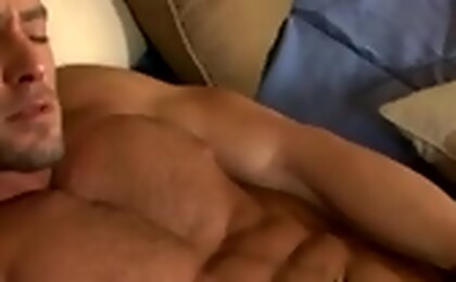 Cody Cummings jerks his massive meat and cums on a mirror 