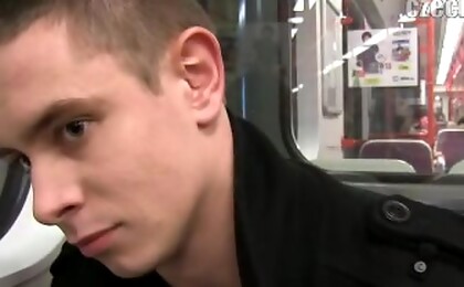 Czech hunter 70. Czech boy licking cock in a public place.