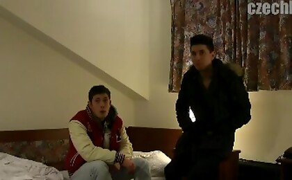 CZECH HUNTER 71. Czech boy sucking off cock.