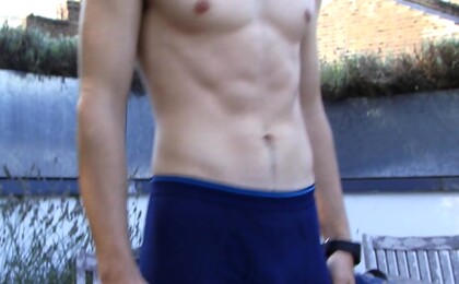 Young Straight Triple Jumper Jorge with a Perfectly Formed Rock Hard Uncut Erection!