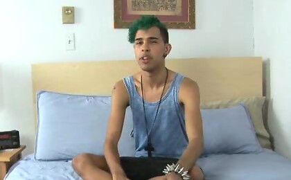 Calderone jerking off dick