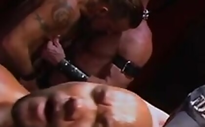 Gloryholes, tit & dick clamps & flogging all in one hot orgy