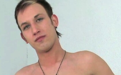 Kalven jerking off dick