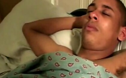 Latin boy Ricky jacking off dick
