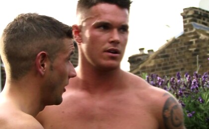 Straight Hunk Jay Gets his First Blow Job from a Guy