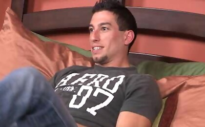 Casey storkes his muscle cock