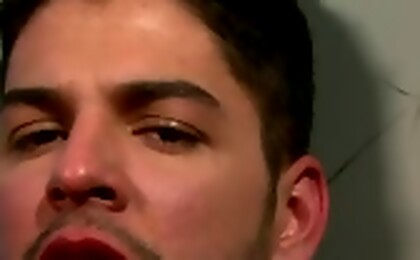 Sexy Italian stud Anthony Russo jacks off in the bathroom 