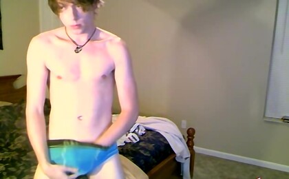Trace - Trace Plays With Himself Through his Underwear