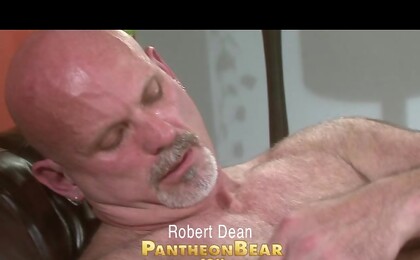 Bald daddy Robert Dean jakcing off dick