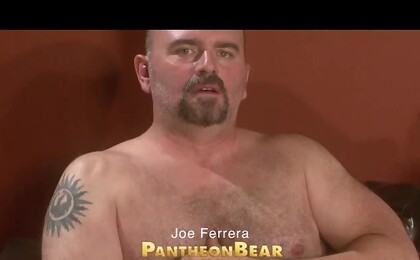 Big bear Joe Ferrara strokes dick
