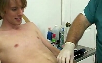 Cute college boy gets molested in the doctor's office.