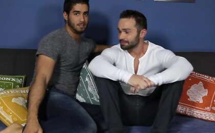 Diego found out that Drew had just come out of the closet. This intrigued him. He also found out that Drew is dating former Randy Blue model, Sean Everett. This intrigued Diego as well. He was ready to test the waters with this guy. He grabbed Drew by the