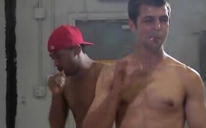 Intrigue, Marquez, Blaze, Brooklyn & Mr. Young Gun - basketball players orgy