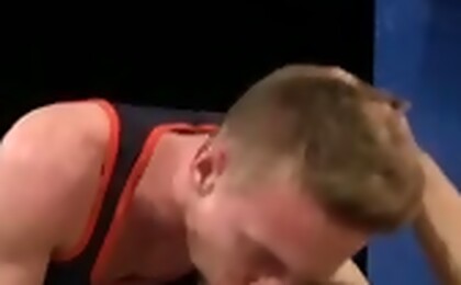 Two horny jocks fuck and suck
