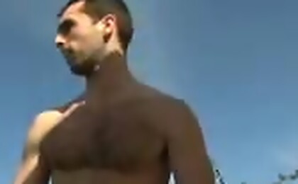 Dark Haired Brandon Monroe jacking off