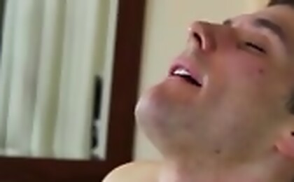 Hot man plays with his cock
