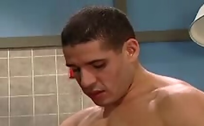 Ass fucking in a toilet!
