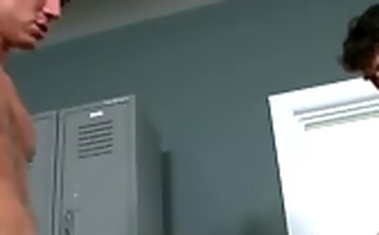 3 horny studs in a group sex scene