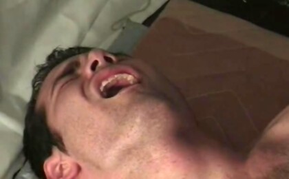 Dark haired gay gets his tight ass fucked