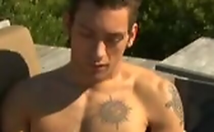 Lovely stud wanking off his dick