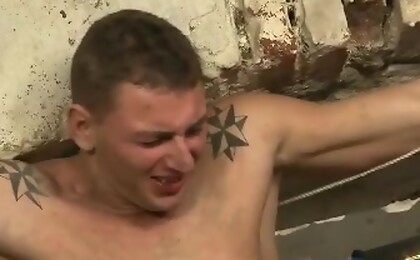 Stud gets humiliated by two soldiers