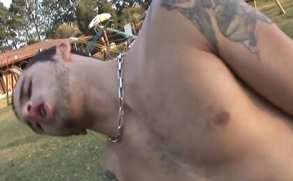 Two guys outside waiting for the good moment to fuck!