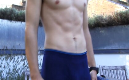 Young Straight Triple Jumper Jorge with a Perfectly Formed Rock Hard Uncut Erection!