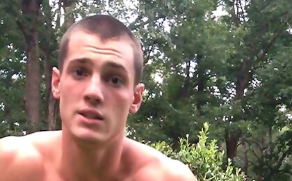 Porter Handheld jacking off dick outdoors