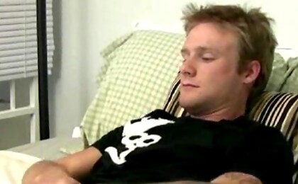 This is Jordan; he is a cute co-ed that was low on cash. My perfect guy! I offered him a few dollars to come in and play with his cock for me. I told him that I might even get involved as well and for the cash he was willing to come back to my apartment a