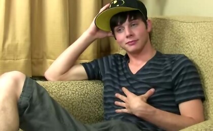 Twink Christian Collins wanking off his dick
