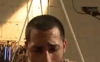 Creepy handyman choke fucks an unwilling student in bondage