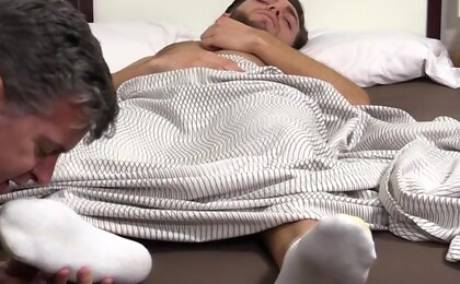 Silas'Socks and Feet Worshiped While He Sleeps - Silas