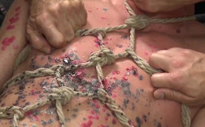 Edged, tormented and gang fucked in a dirty laundromat