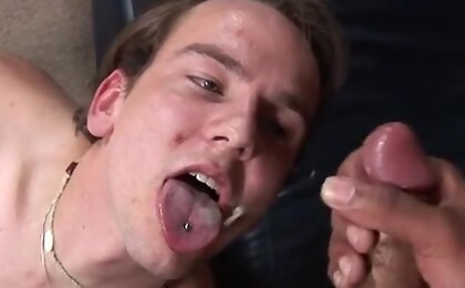 James Doom eats cum