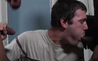 Caleb Bridges gets two black cocks