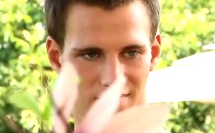 Marco Bill plays with his uncut cock