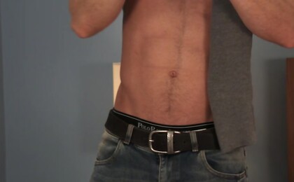 Straight Boxer James Reveals his Hairy Body, Hard Uncut Cock and Shoots a Big Load!