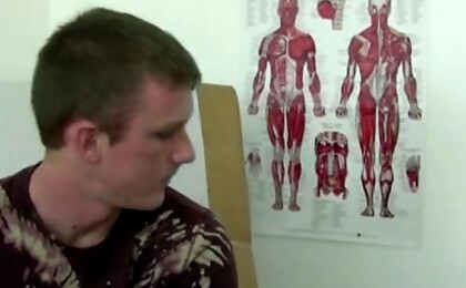College boy gets molested by the doctor at his college during his exam.