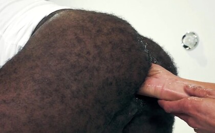 Ebony Bear Gets Fixed by Vaseline and a Fist