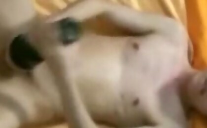 Horny Korean Twink Fucks a Banana!