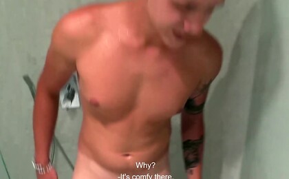 CZECH HUNTER 446 - Tattooed Hunk gives Big Dick a try and Likes it