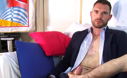 So Sexy Insurrer Guy Gets Waked his Huge Hard Dick by Guys. Marc